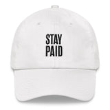 Black Stay Paid Logo on White Hat